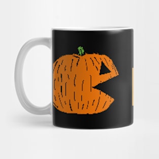 Pumpkin Chasing Ghosts Retro Halloween Design Mug